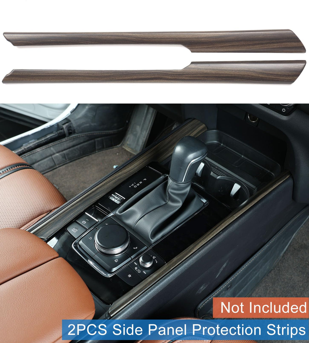 Birbenben before and after center console comparison showing visual improvement