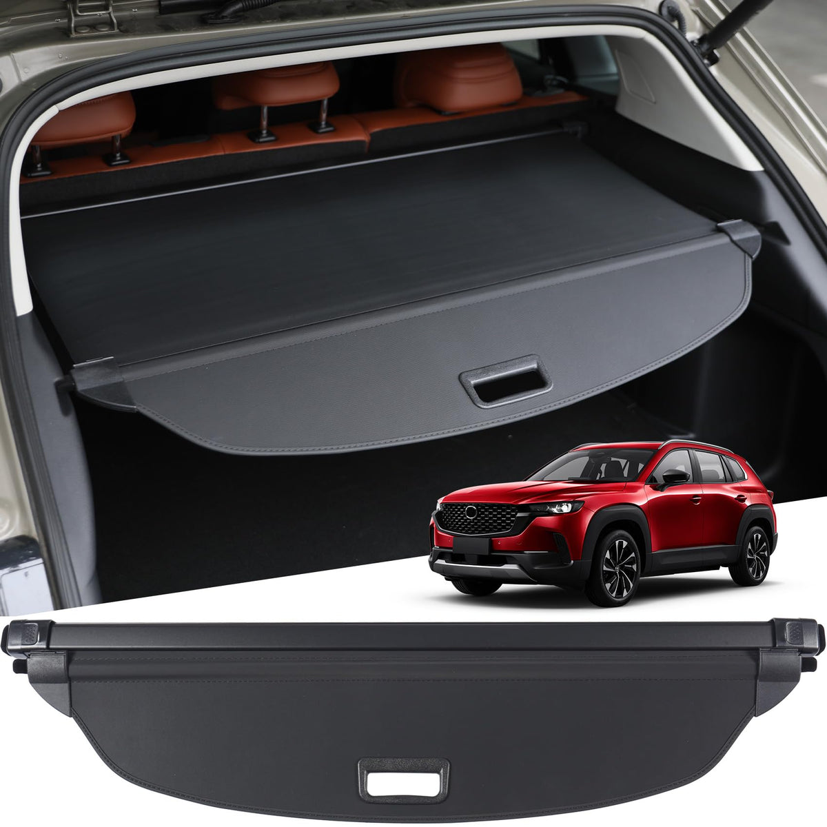 Birbenben front view installed in Mazda CX-50 showing privacy benefit