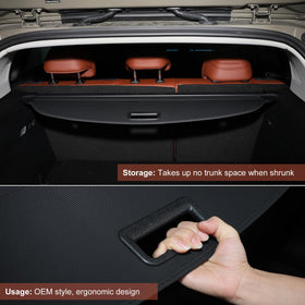 Birbenben covering groceries in CX-50 demonstrating concealed storage