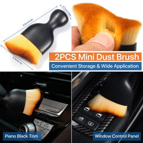 Birbenben pair of mini dusting brushes reaching vents and tight button seams