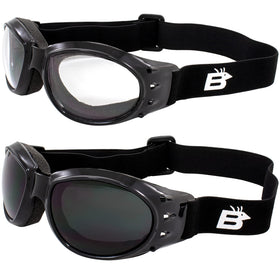Birdz goggles front view showing fit and protection benefits