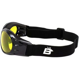Birdz size scale next to glove showing compact, travel-friendly fit