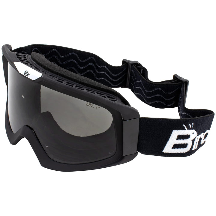 Birdz Pelican front view showing goggles and clear visibility benefit