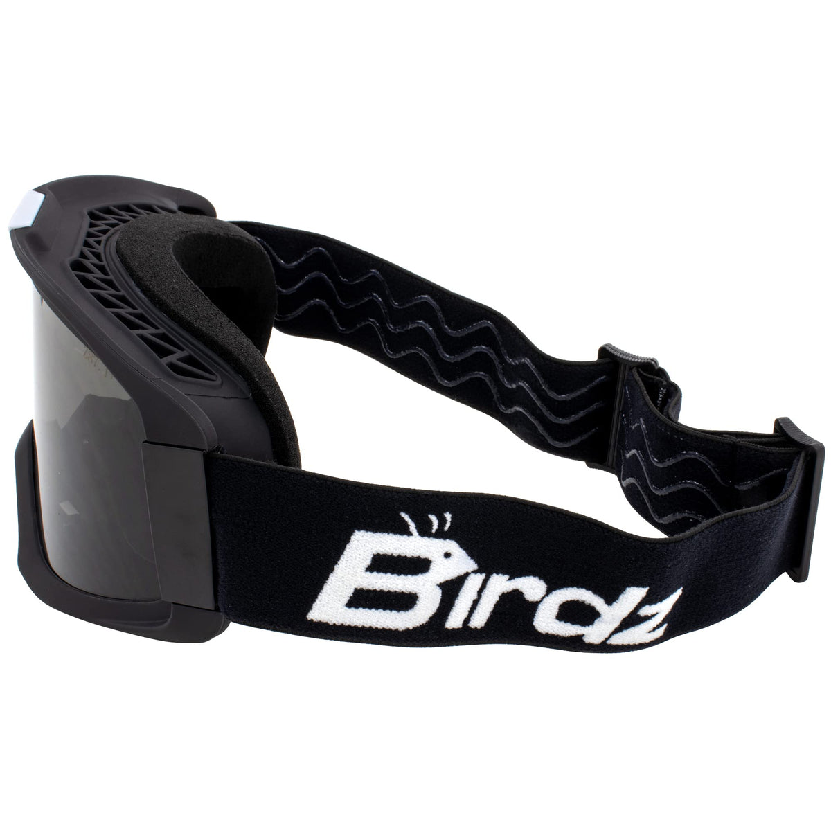 Birdz Pelican lens closeup highlighting scratch-resistant coating benefit