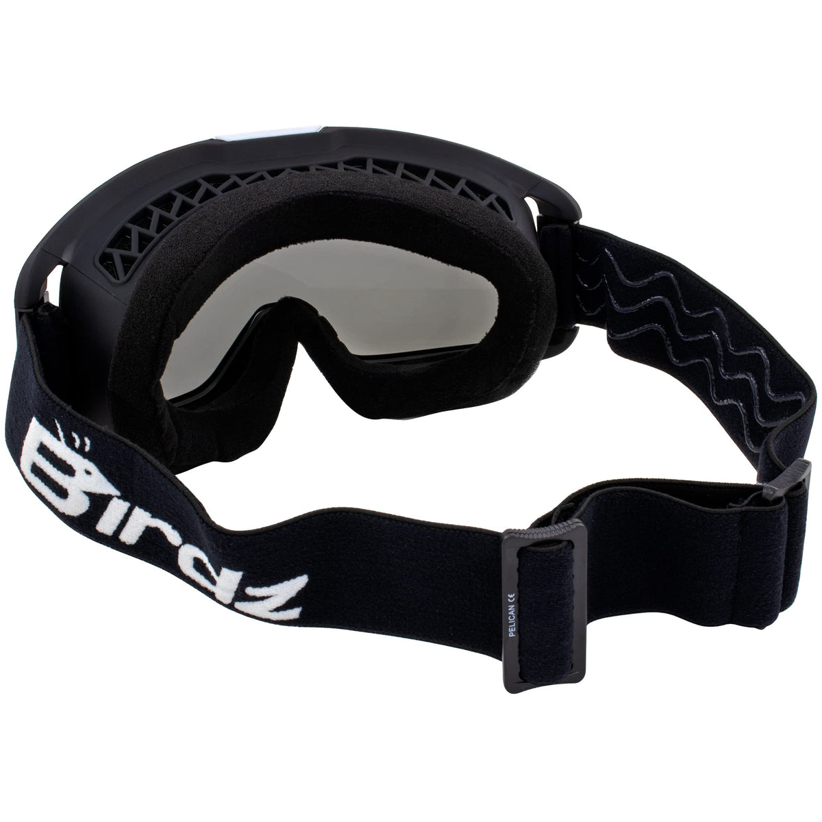 Birdz Pelican side profile worn over glasses demonstrating OTG fit benefit