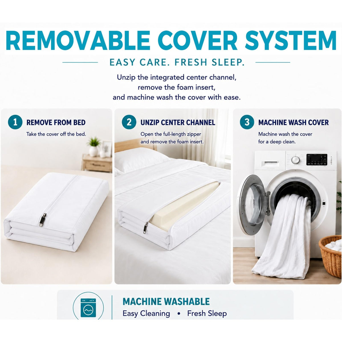 Bisenkud with sheets smoothing bedding for continuous comfort