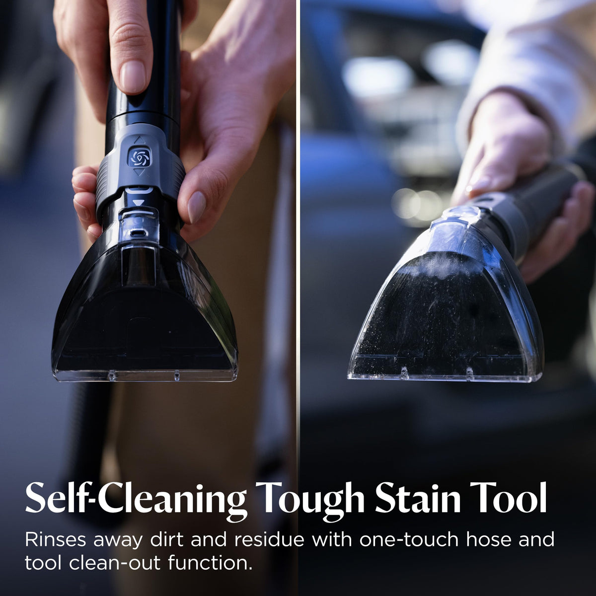 BISSELL smooth-rolling wheels and handle for easy maneuvering and storage
