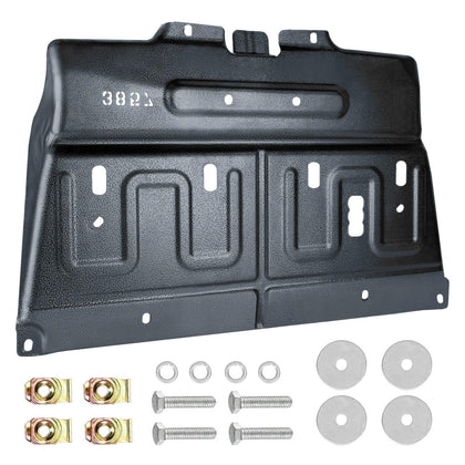 Biudibo front view of under shield showing OE fit benefit