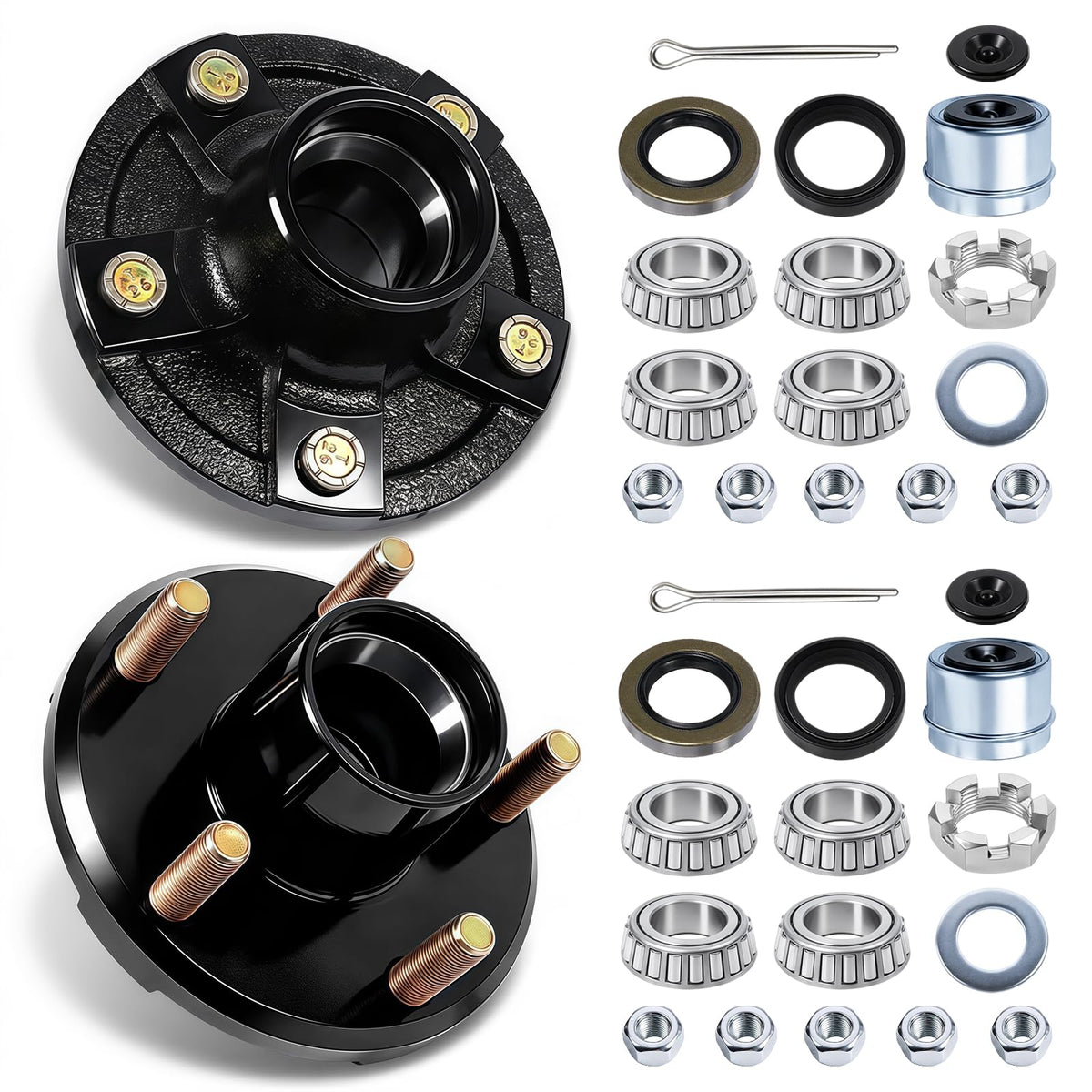 BIUIOY hub front view showing 5-lug pattern and durable finish for reliable fit