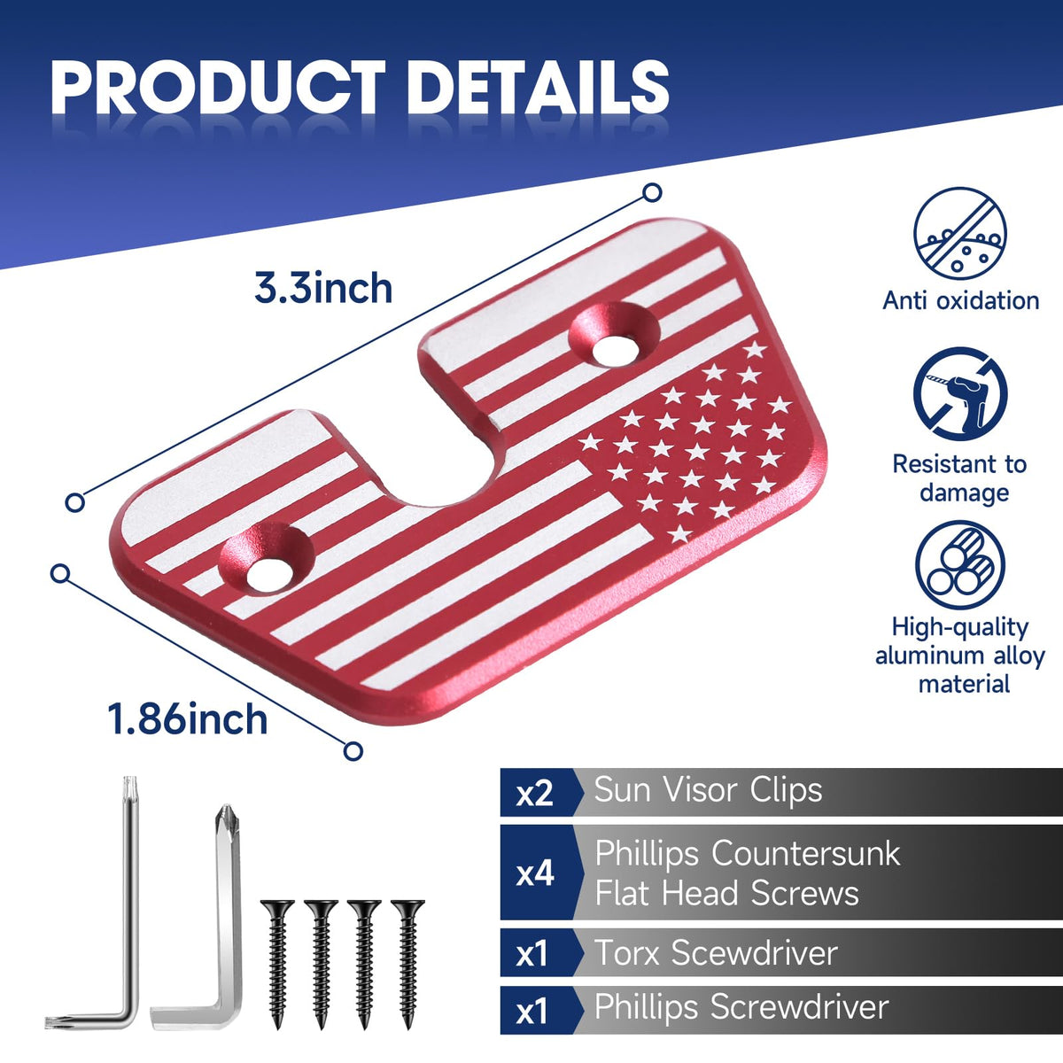 BIUNIE visor clip installed on Jeep interior, restores visor stability