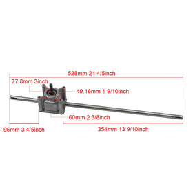 Biyouparts transmission side profile highlighting shaft and housing for correct installation