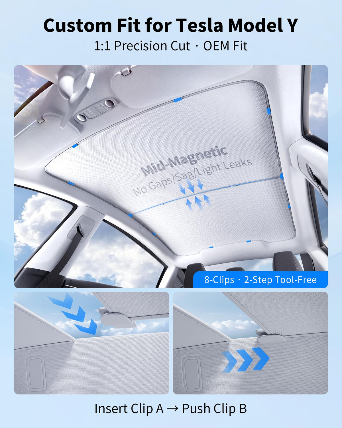 BJBT sunshade folded compactly for easy trunk storage and convenience