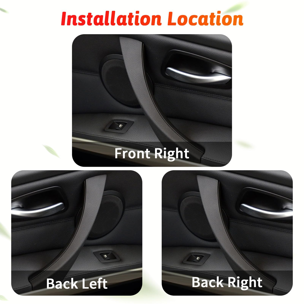 BJchiwu installed on BMW door pull demonstrating clean restored look