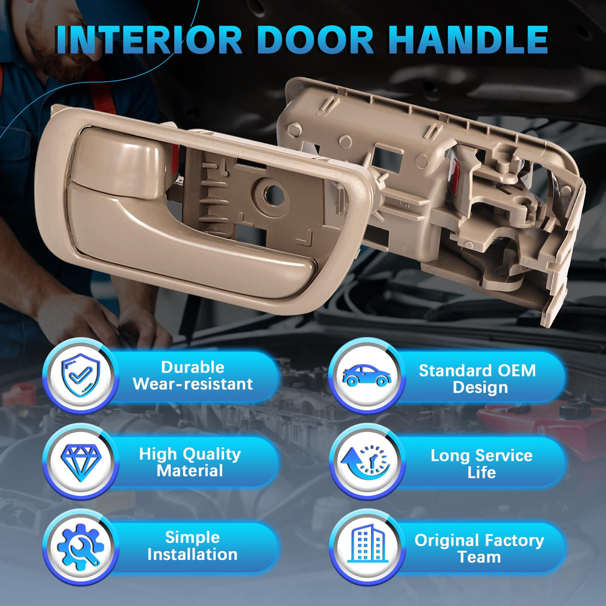BJYXSHOP side profile of handle showing ergonomic shape and smooth use