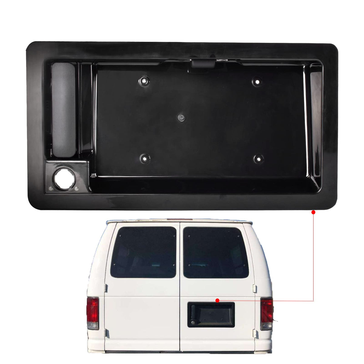 BJYXSHOP front view of right rear exterior door handle showing fit and finish