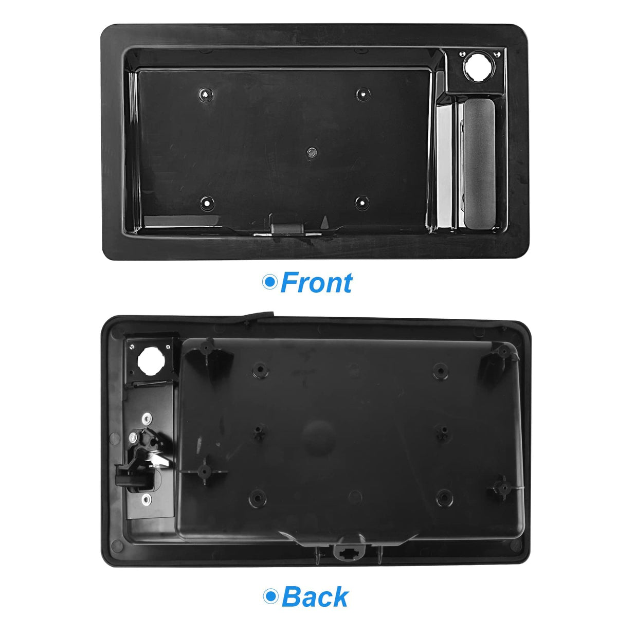 BJYXSHOP handle installed on van rear door demonstrating OEM fit