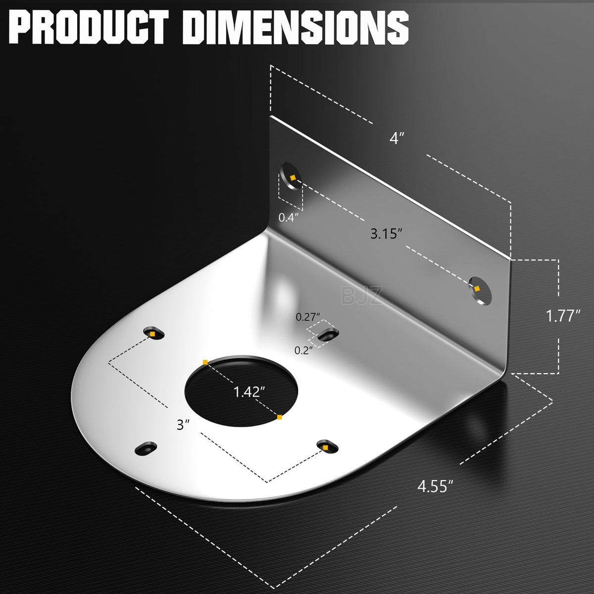 BJZ bracket mounted under vehicle securing watermelon LED underglow for stability