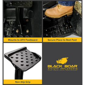 Black Boar side profile of pedestal highlighting height and mounting flange benefit
