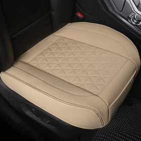 Black Panther front seat cover full view showing clean beige protection and enhanced comfort