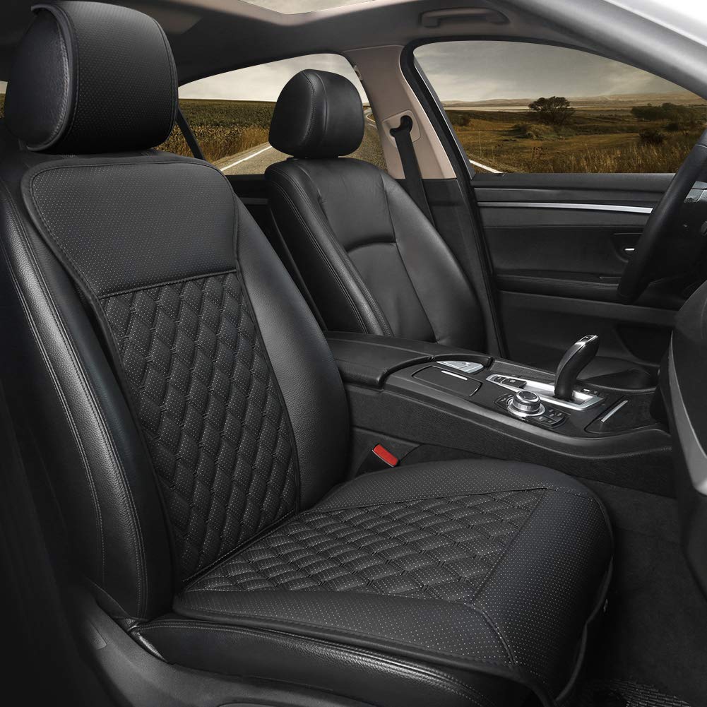 Black Panther front view showing full seat cover fit and upscale protection