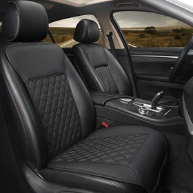 Black Panther front view showing full seat cover fit and upscale protection
