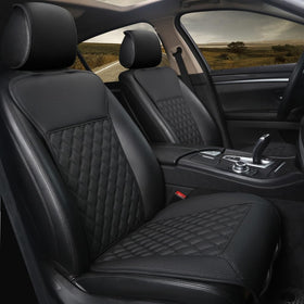 Black Panther front view of pair seat covers showing sleek protection and style