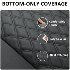 Black Panther full-wrapping edge view showing seat edge protection and durability