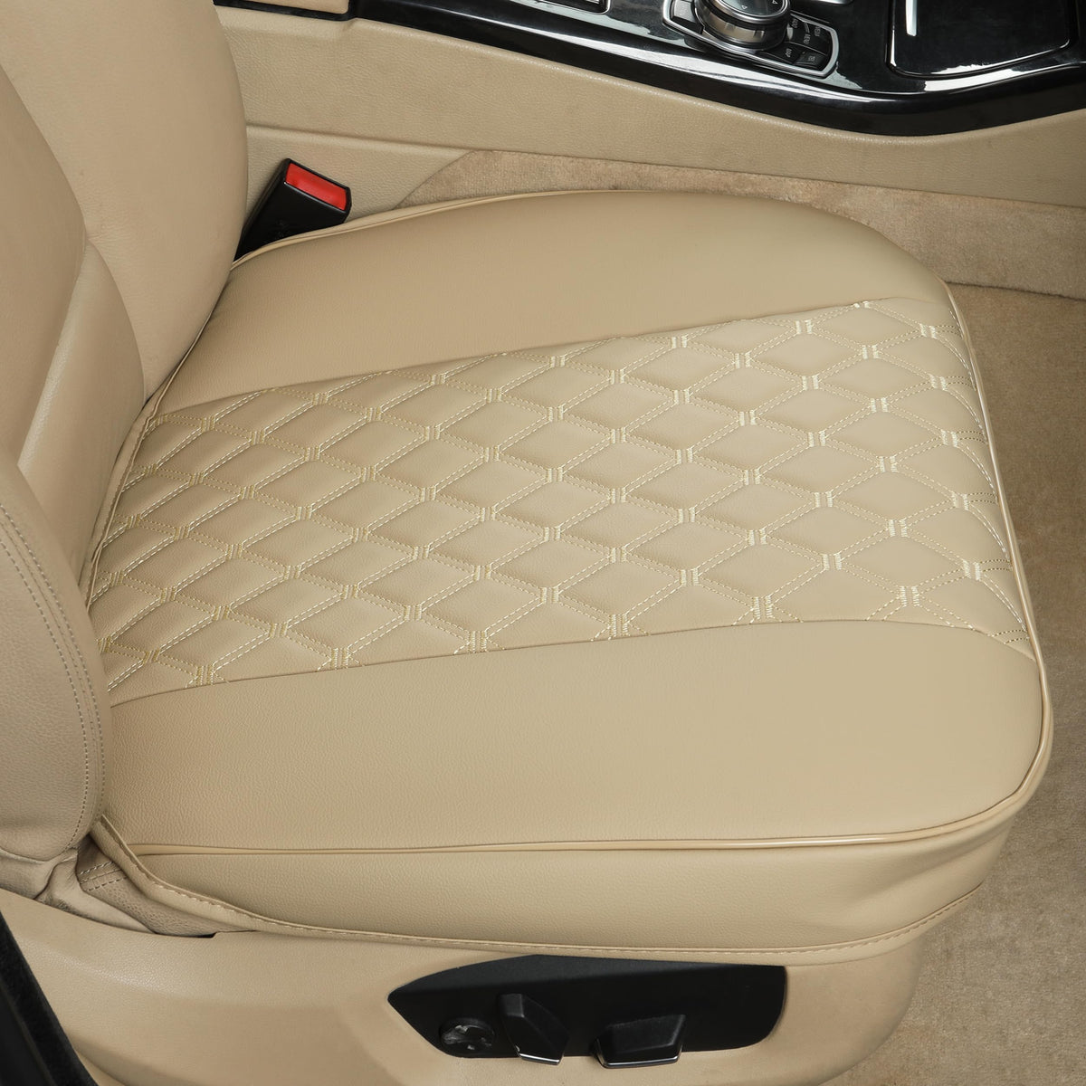 Black Panther PU leather close-up showing texture and breathable sponge comfort