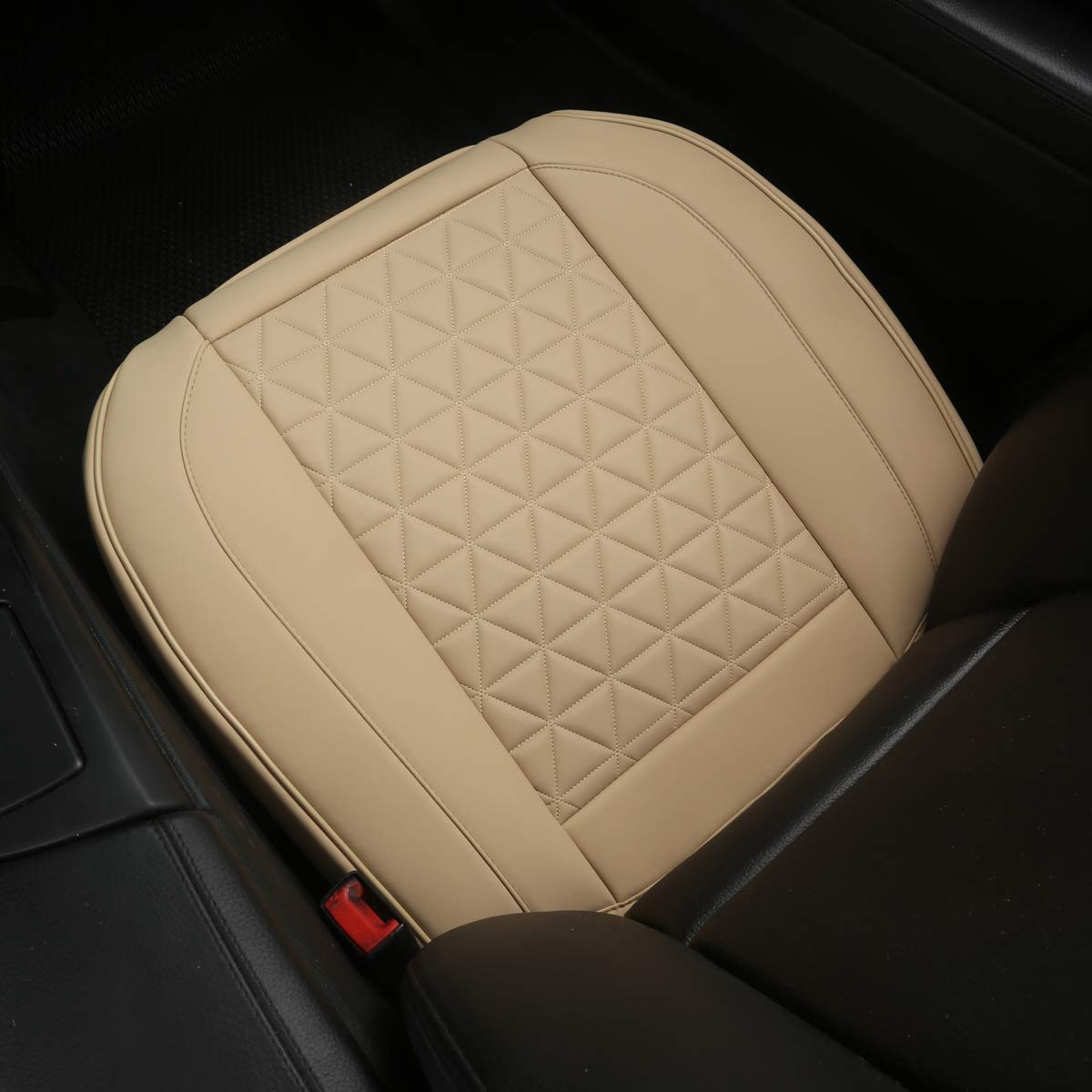 Black Panther triangle quilted texture closeup highlighting cushioned surface and style