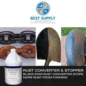BLACK STAR label and storage instructions on can highlighting safe handling benefits