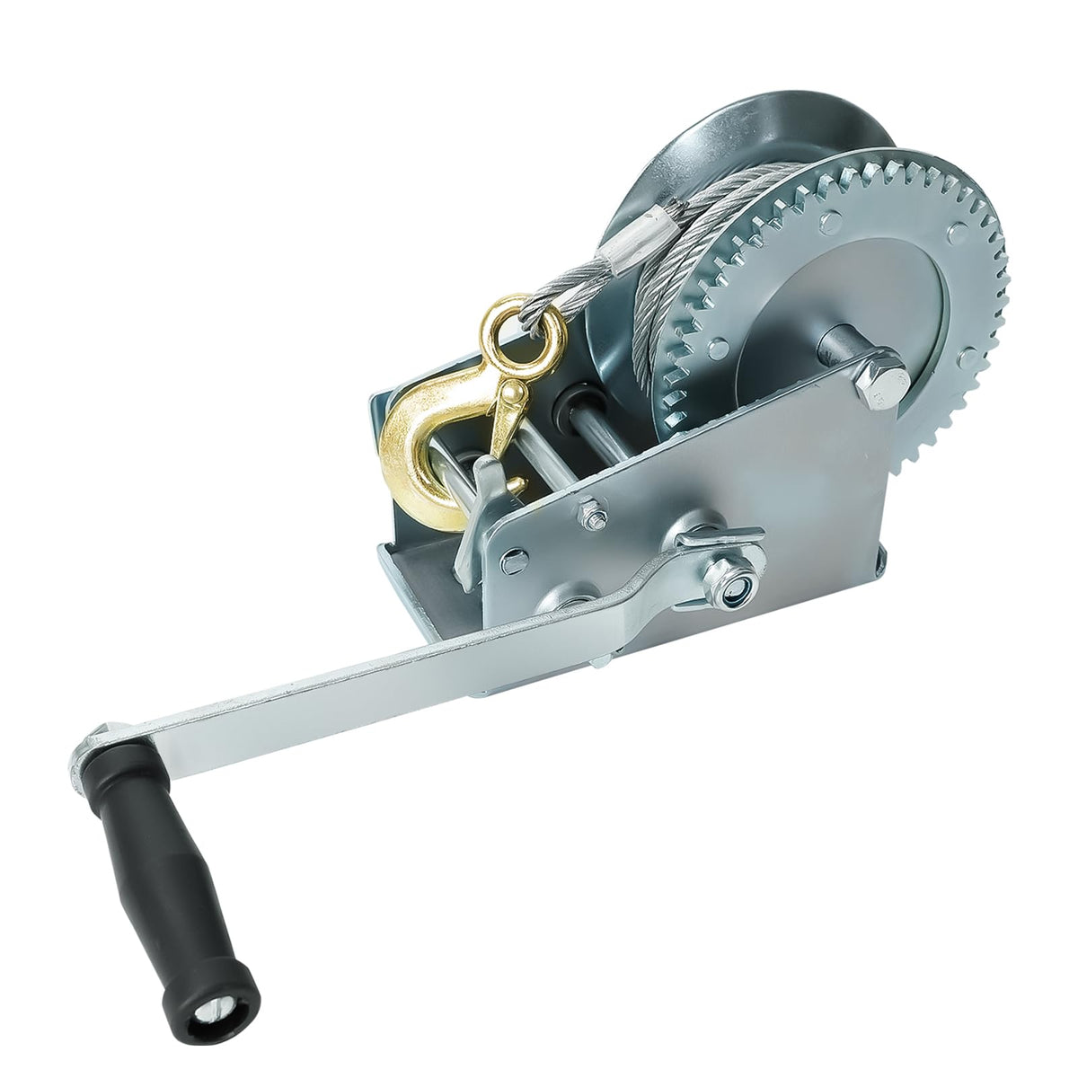 BLACKHORSE-RACING comfort-grip handle close-up for easier cranking and comfort
