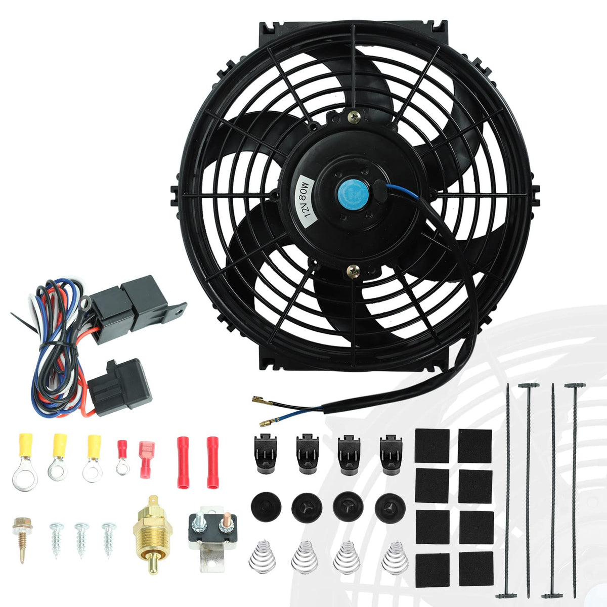 BLACKHORSE-RACING front assembly showing slim fan, highlights high airflow