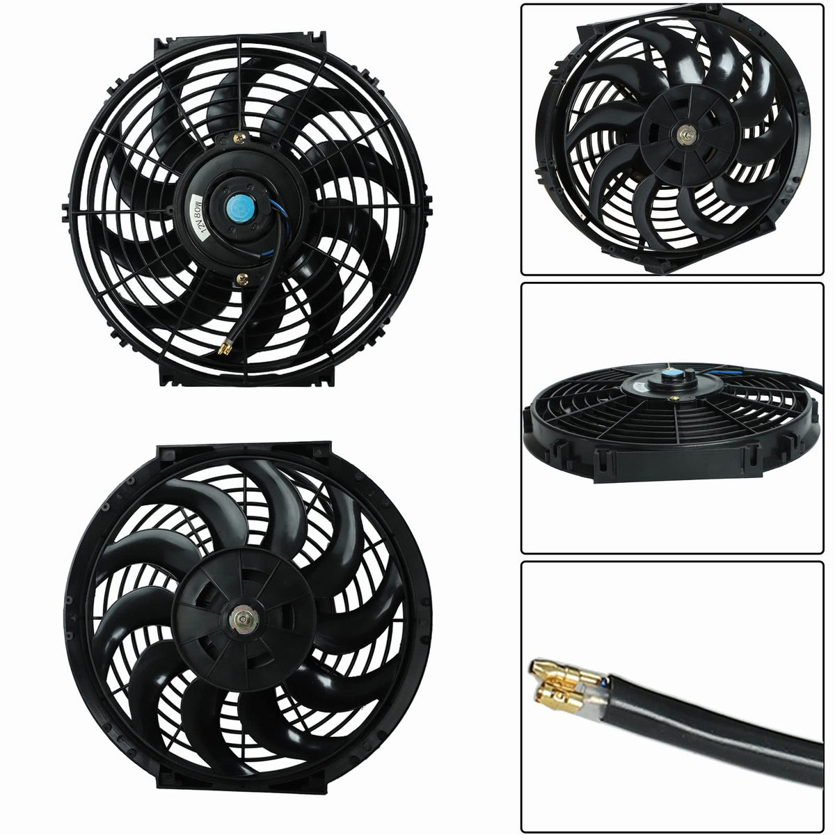 BLACKHORSE-RACING fan mounted on radiator as puller demonstrating improved heat exchange benefit