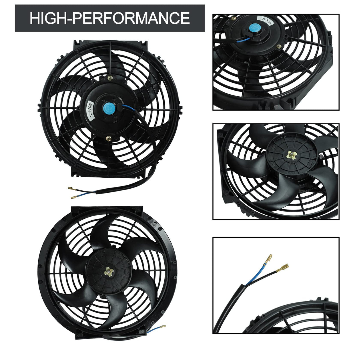 BLACKHORSE-RACING fan mounted as pull behind radiator showing improved cooling