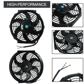 BLACKHORSE-RACING fan mounted to radiator in pull configuration demonstrating improved cooling support