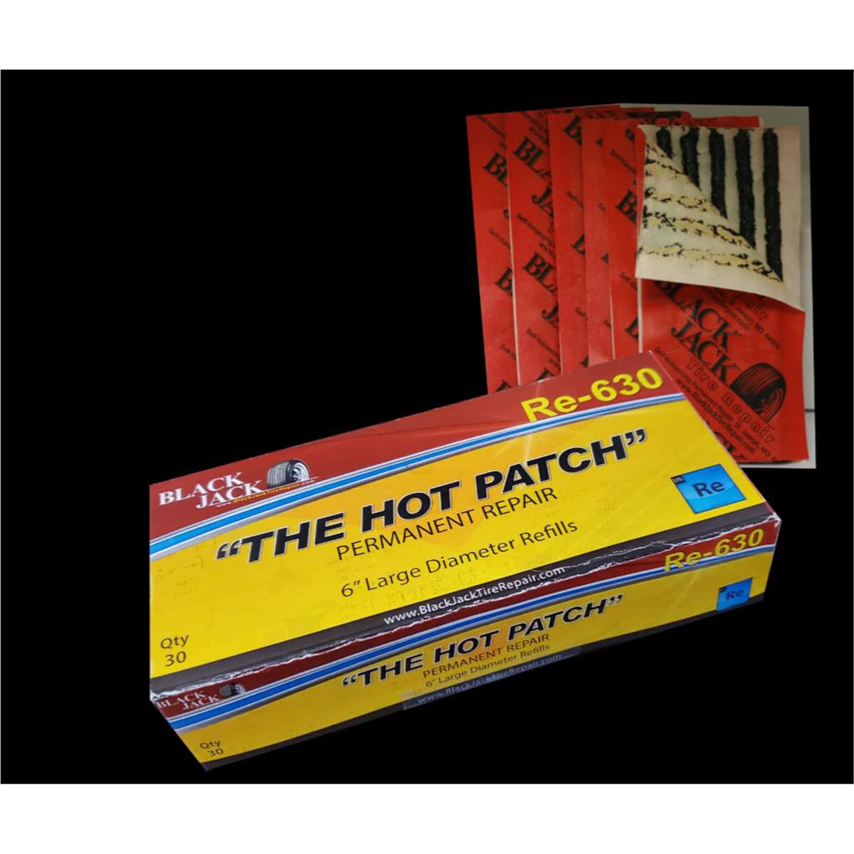 Blackjack 6-inch refills front view showing full 30-pack and easy restocking