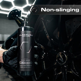 Blackline Blackout 16oz bottle beside a ruler showing size and portability