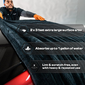 Blackline brush detail highlighting soft bristles for gentle stain removal