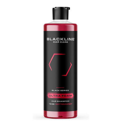 Blackline bottle front label showing product name and 16 fl oz for quick ID and trust