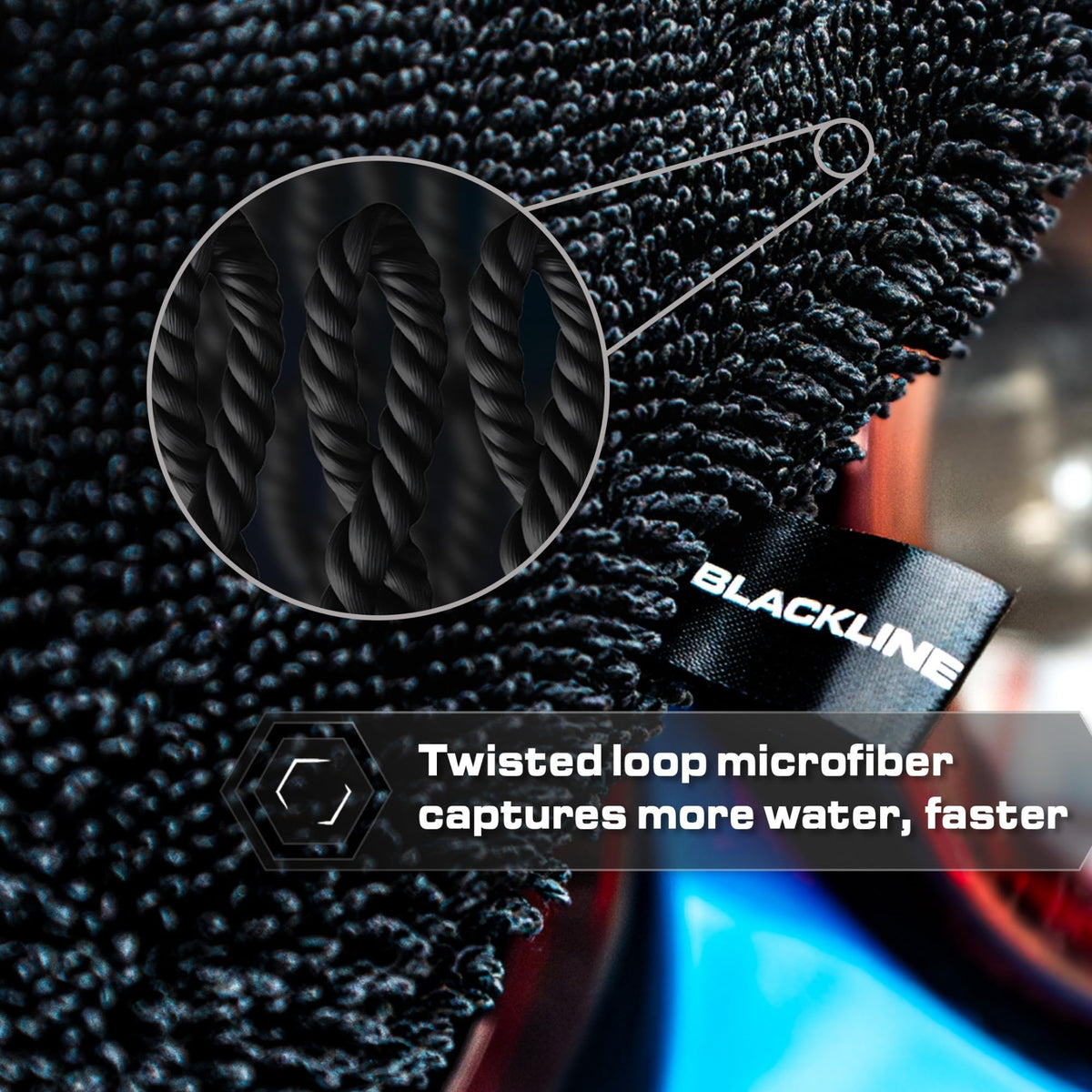 Blackline in use drying a baseball cap quickly without water spots