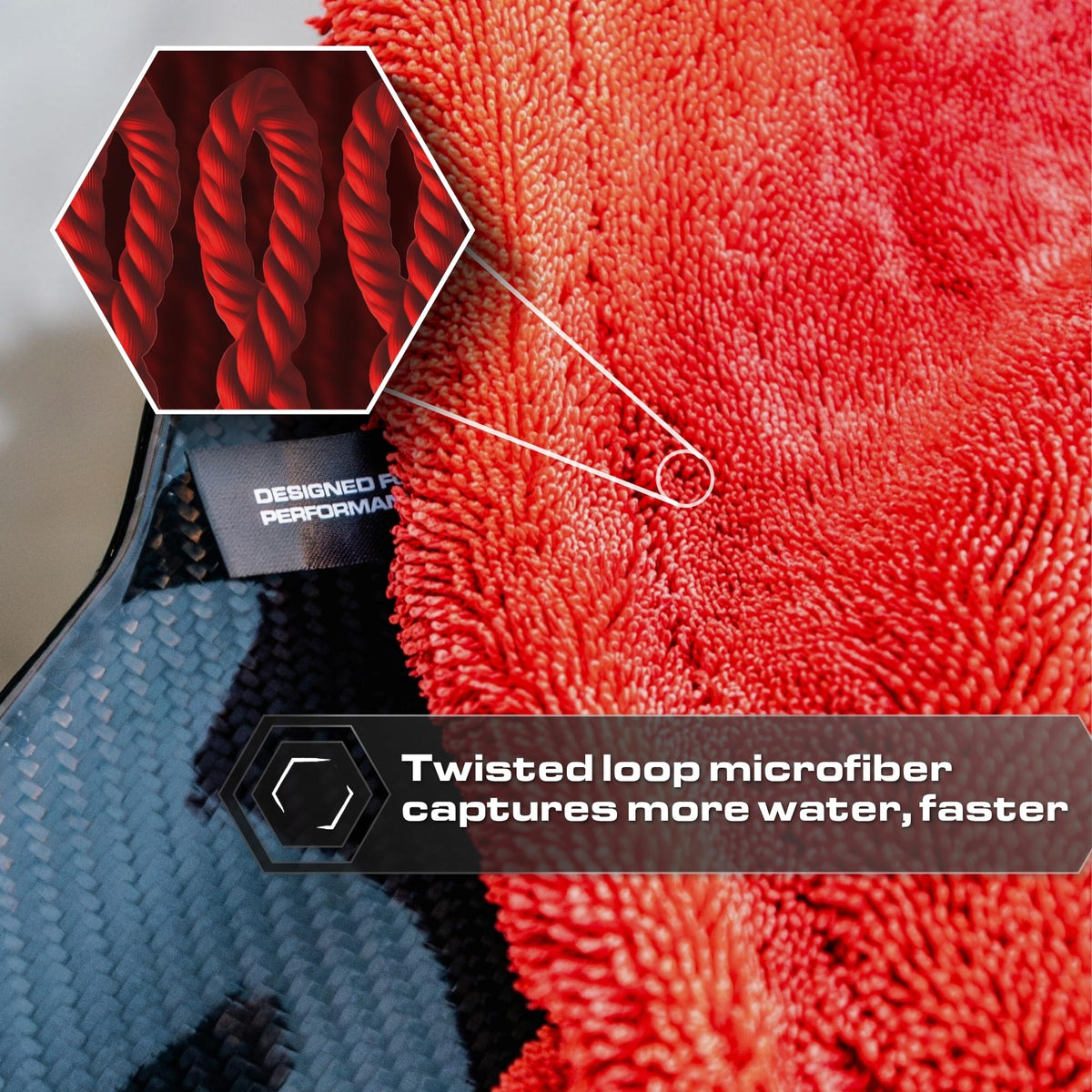 Blackline towel drying a sedan roof for fast, spot-free results