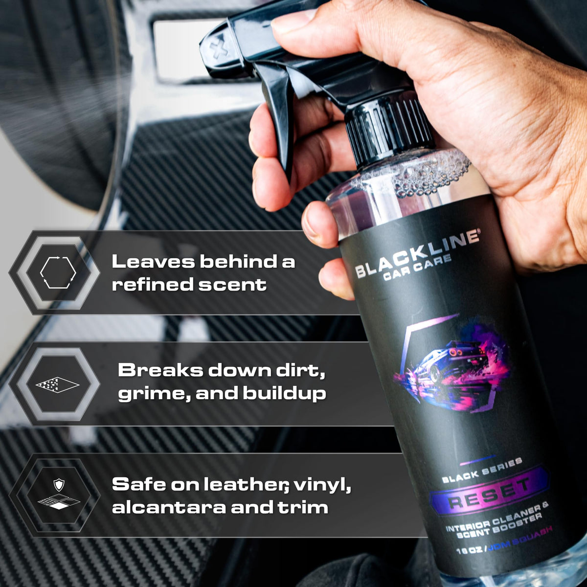 Blackline cleaning leather safe demo removing grime with care benefit