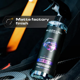 Blackline Reset foam or texture close-up showing residue-free finish benefit