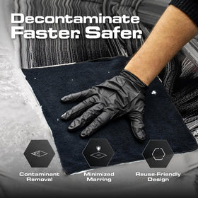 Blackline close-up of rubberized texture capturing contaminants