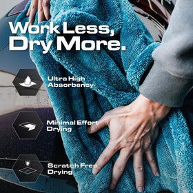 Blackline close-up twisted loop microfiber texture showing superior water trapping