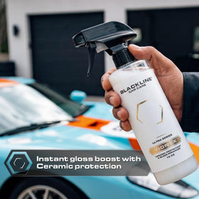Hand applying Blackline Vionyx to paint demonstrating quick use