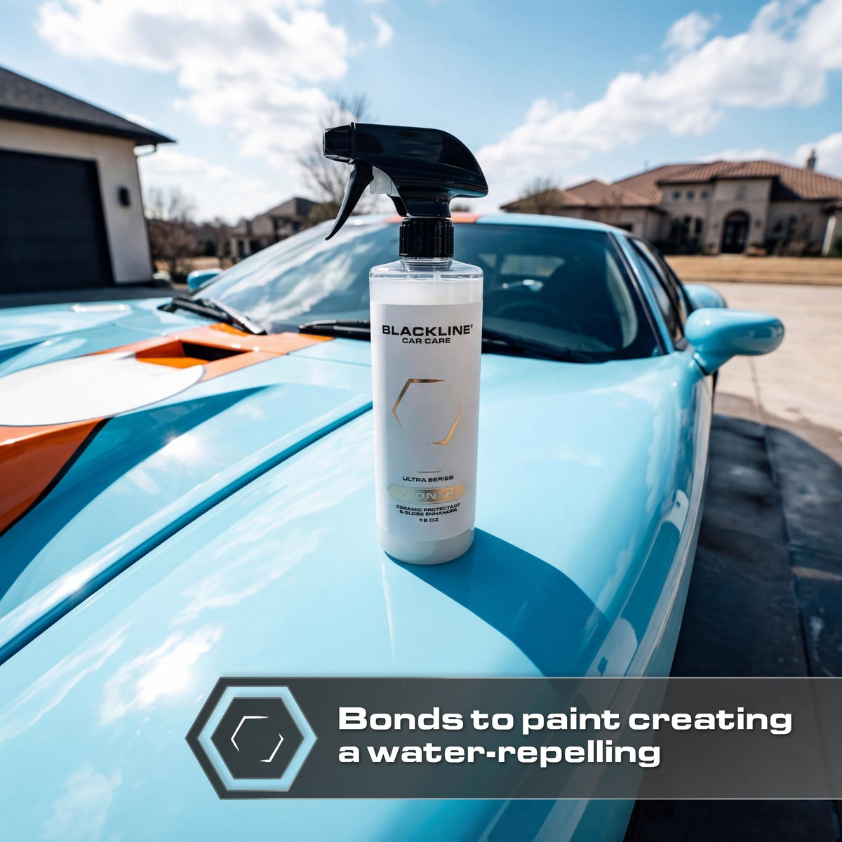 Bottle in hand for scale showing Blackline Vionyx compact convenience