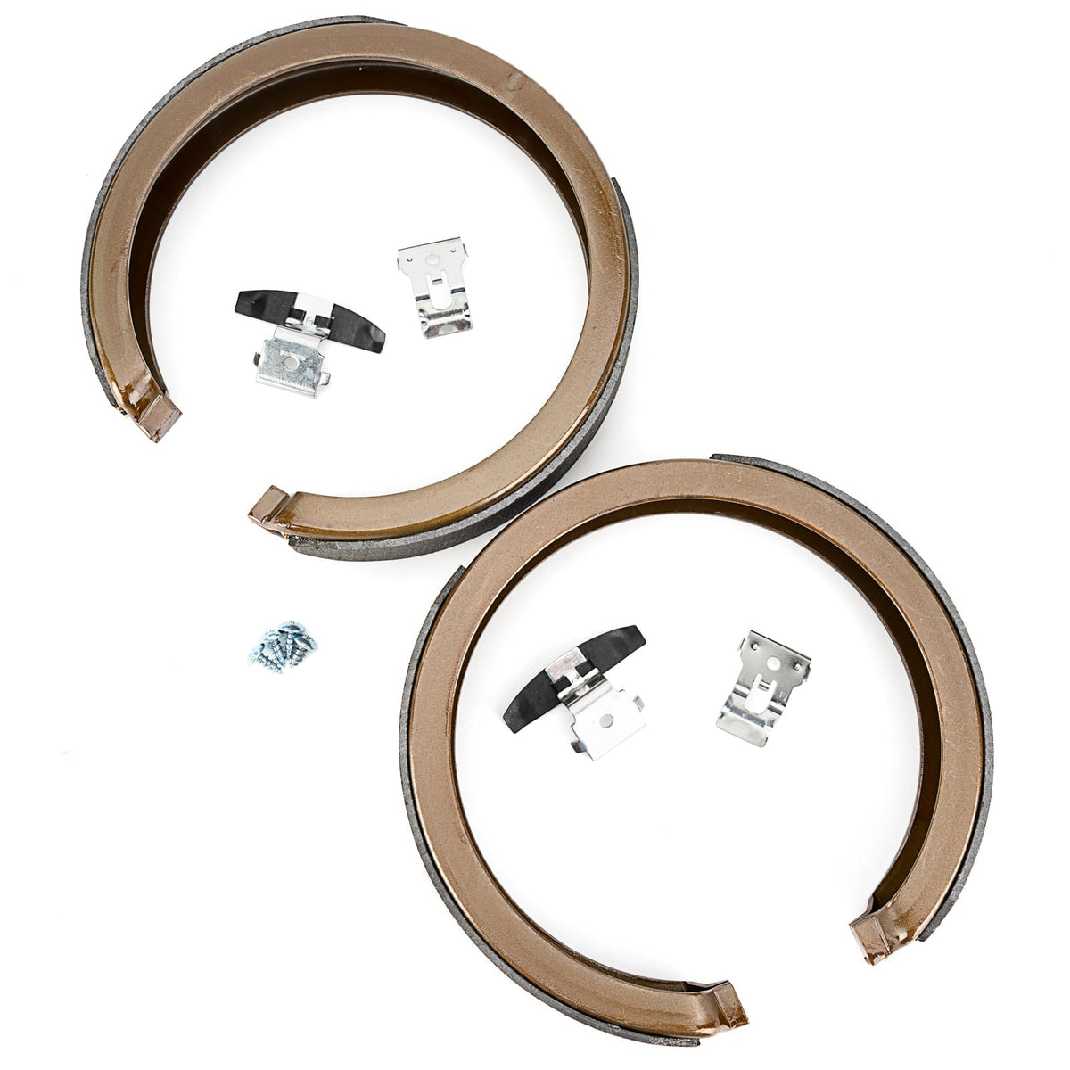 Blagear front packaging showing complete brake shoe kit and compatibility list