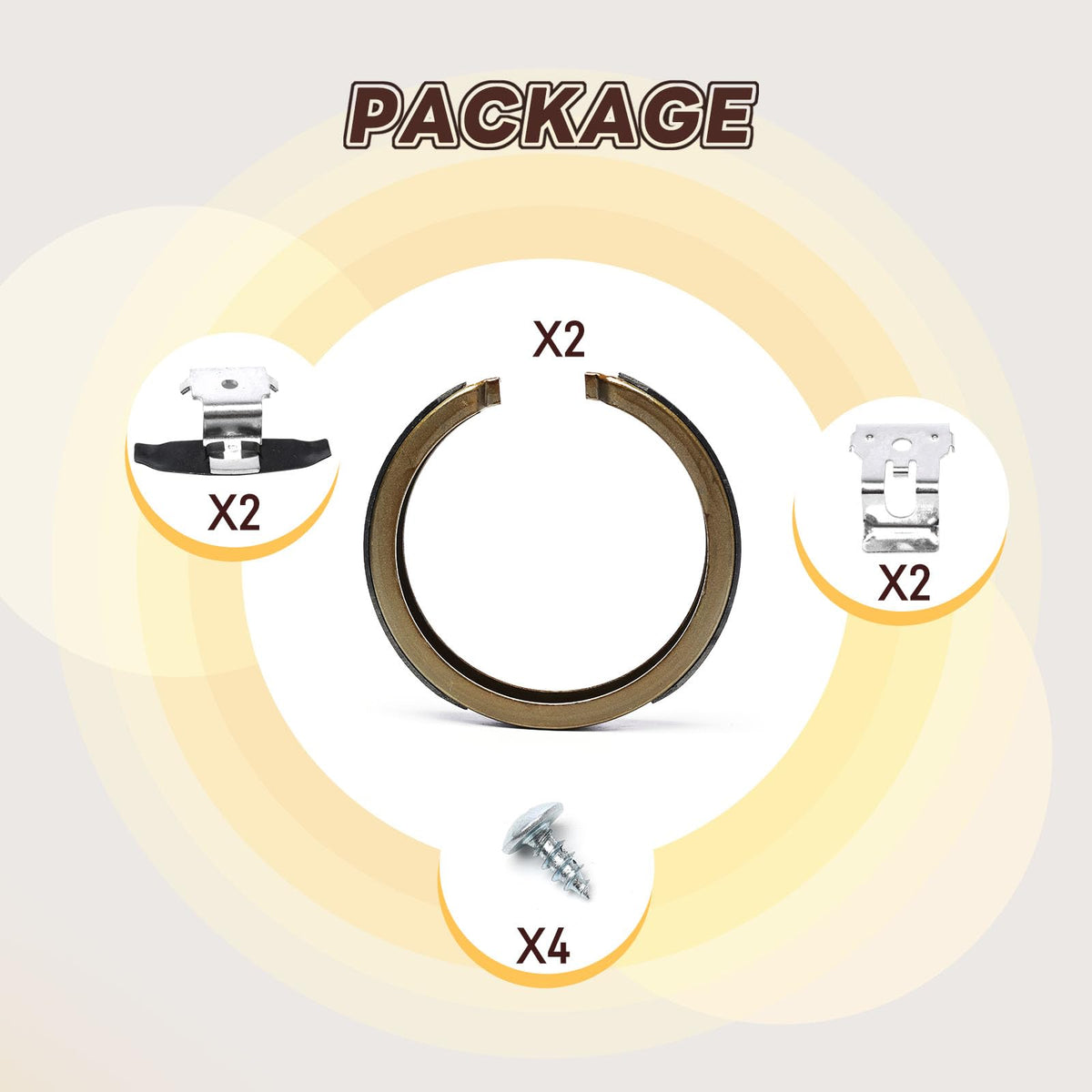 Blagear included hardware and springs arranged for easy installation