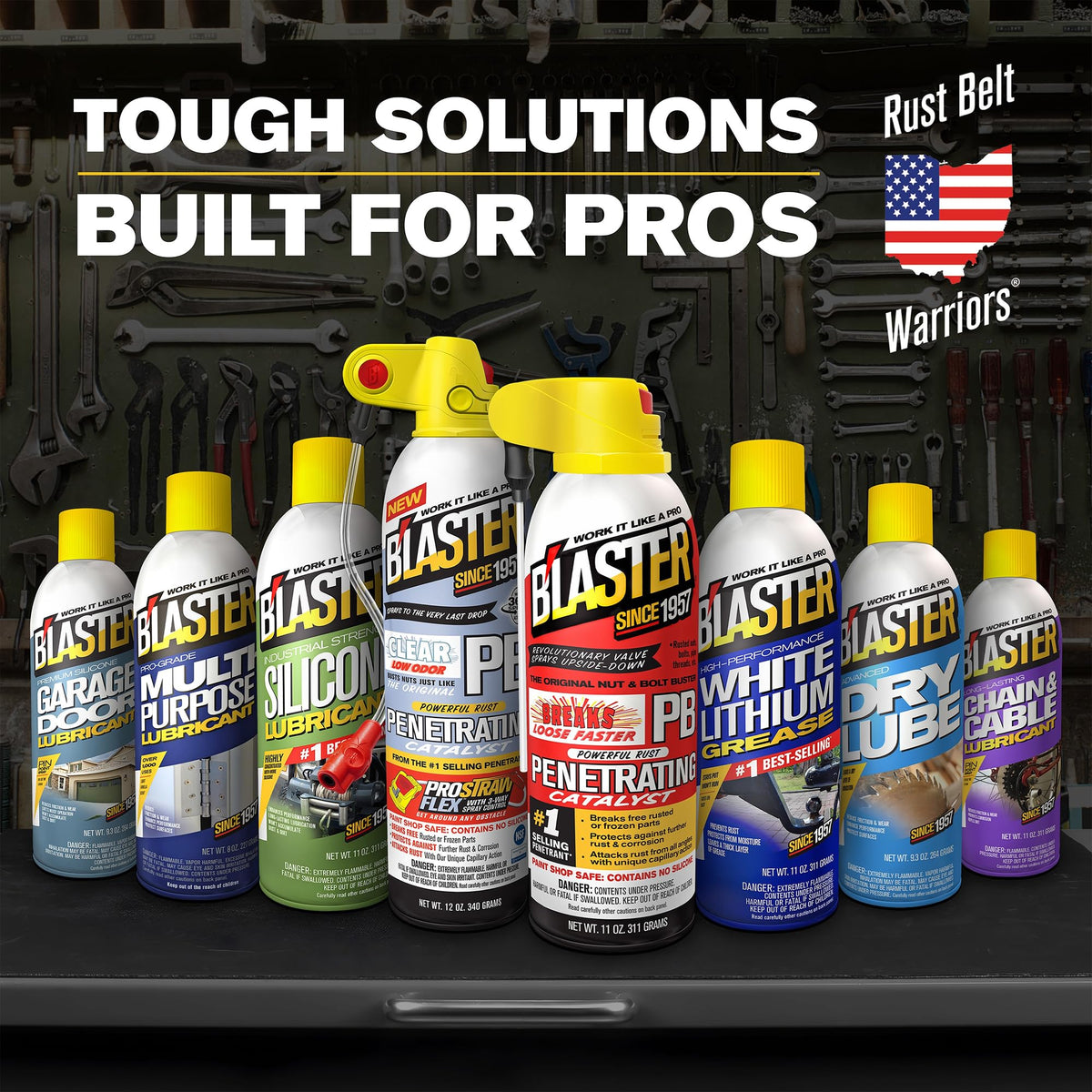Blaster B’Laster used in a garage setting showing professional-grade rust protection in action